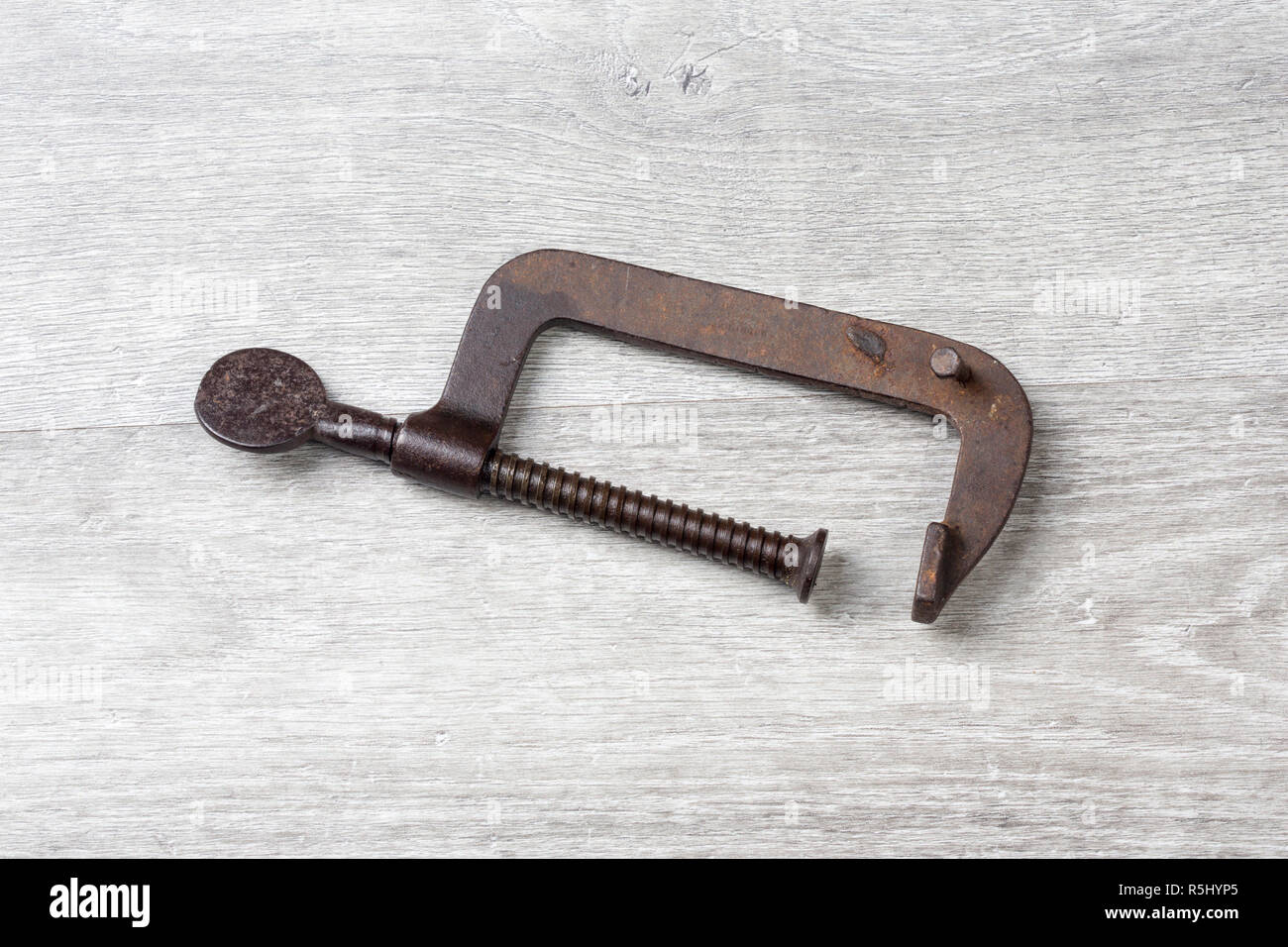 An old G clamp Stock Photo Alamy