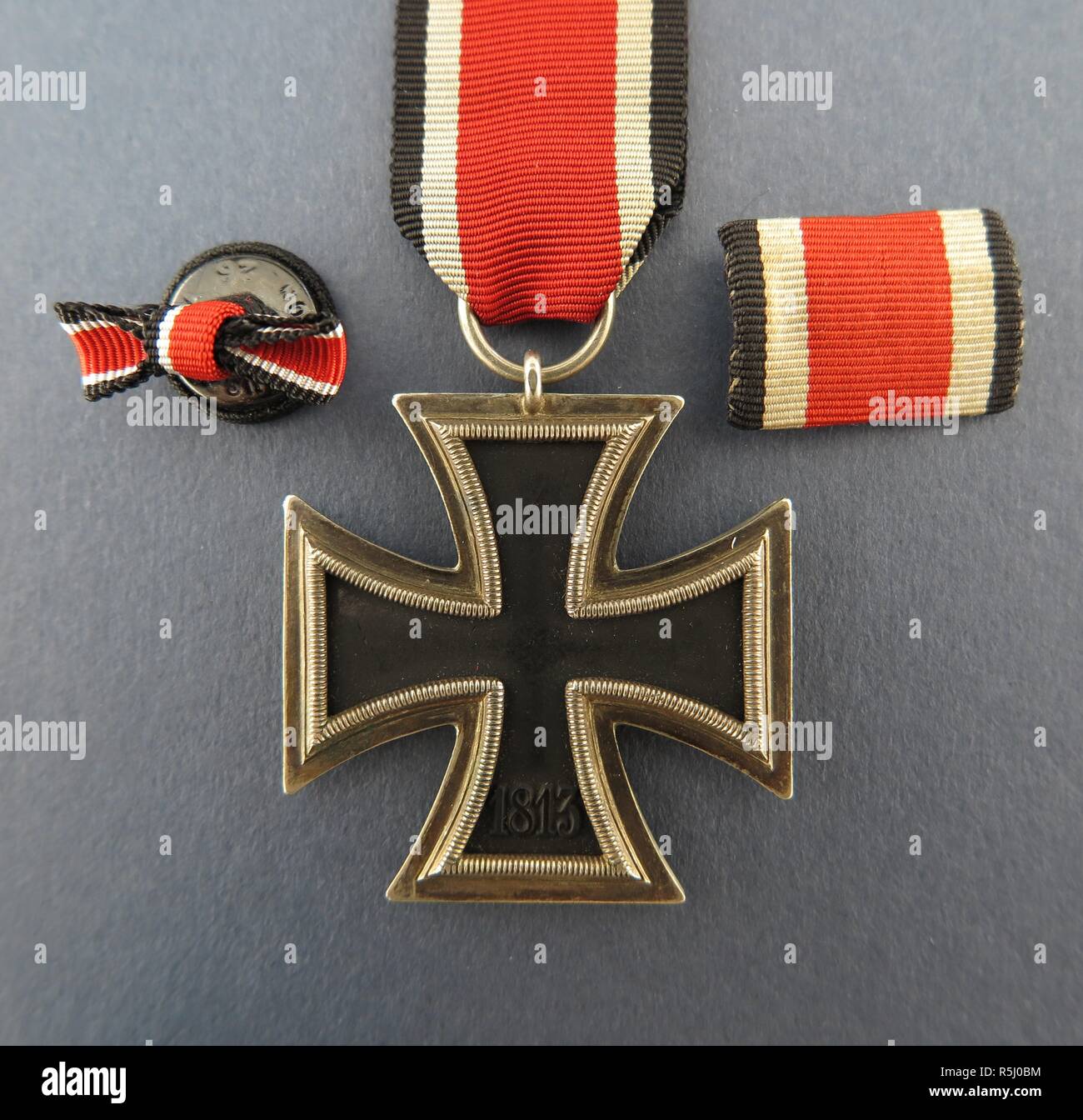 Iron Cross 2nd Class with Ribbon and Button. Museum: PRIVATE COLLECTION. Author: Orders, decorations and medals. Stock Photo