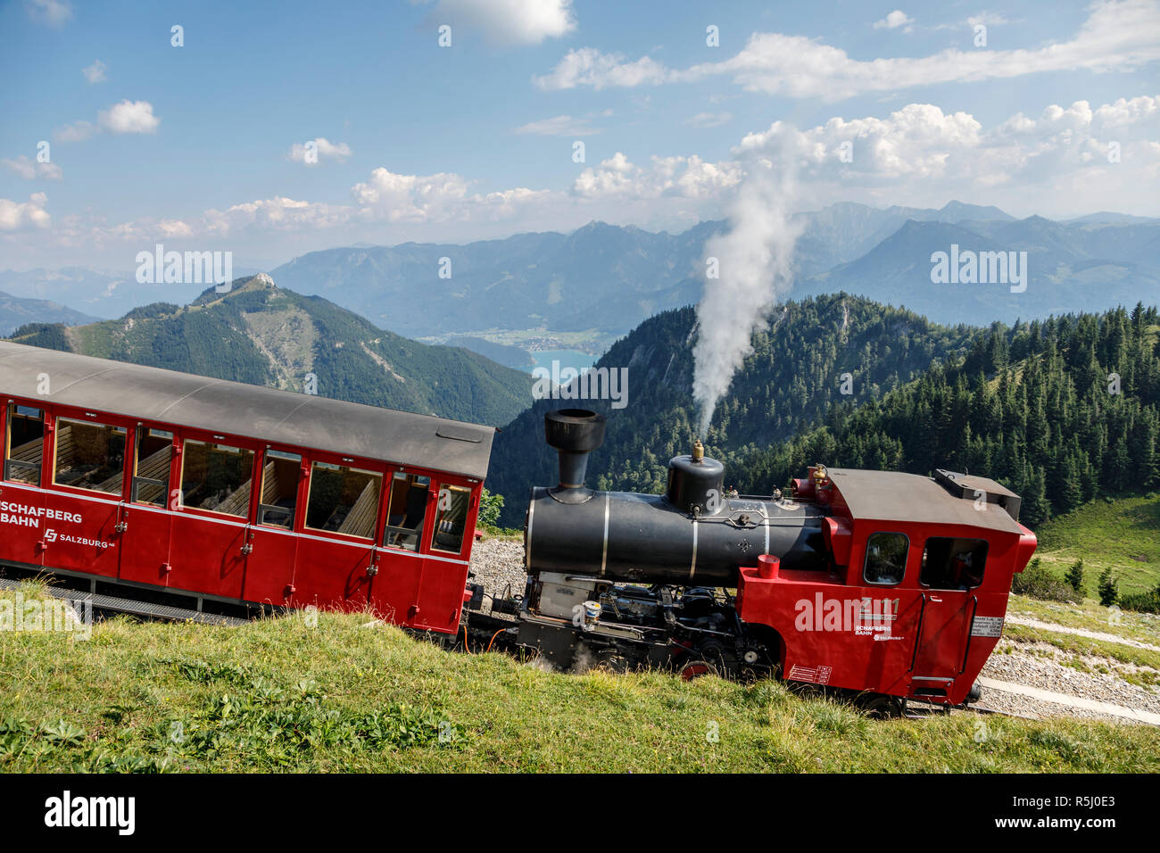 Schafberg Mountain Railway, St Wolfgang im Salzkammergut, Austria Stock Photo