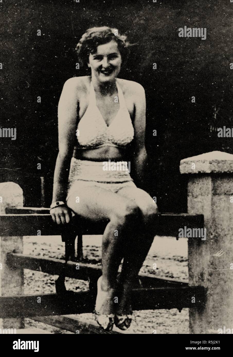 Eva Braun. Museum: PRIVATE COLLECTION. Author: ANONYMOUS. Stock Photo