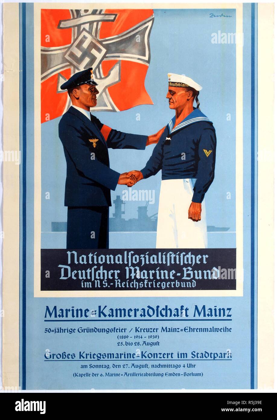 Poster Rétro Reproduction - Thème Kriegsmarine - Bière - Taille Queen - Papier