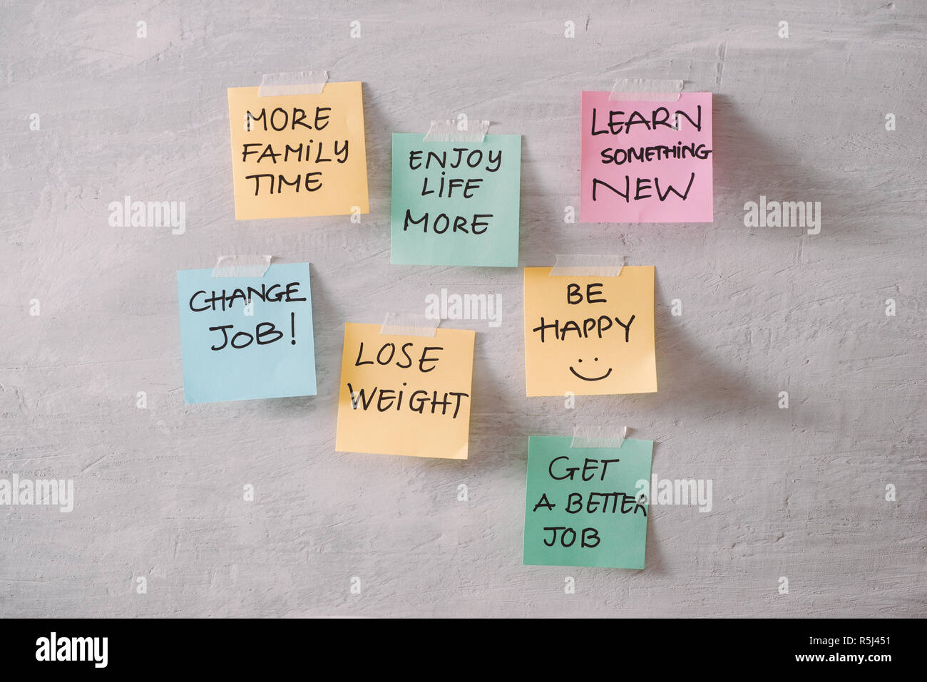 Post it notes on wall hi-res stock photography and images - Alamy