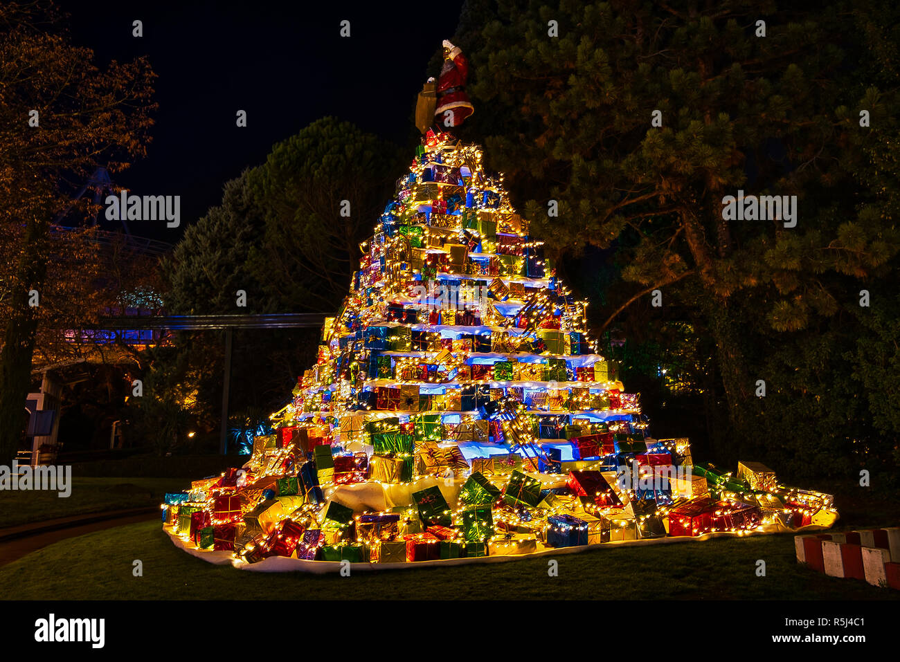 Winter Christmas Holiday In Europa Park Stock Photo Alamy