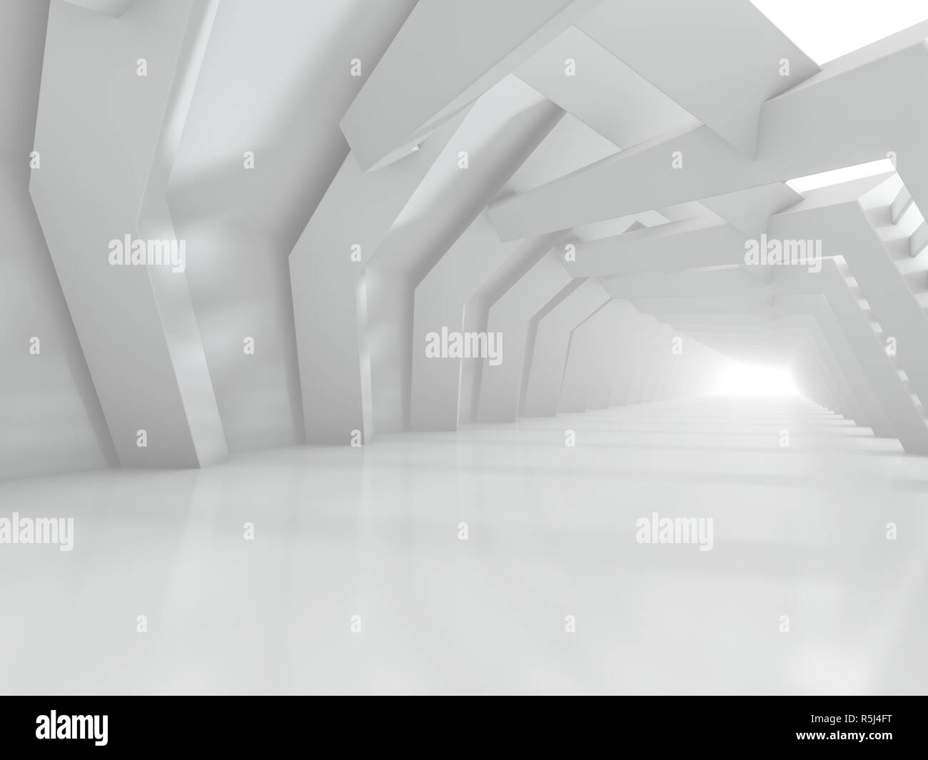 Abstract modern architecture background, empty open space interior. 3D ...