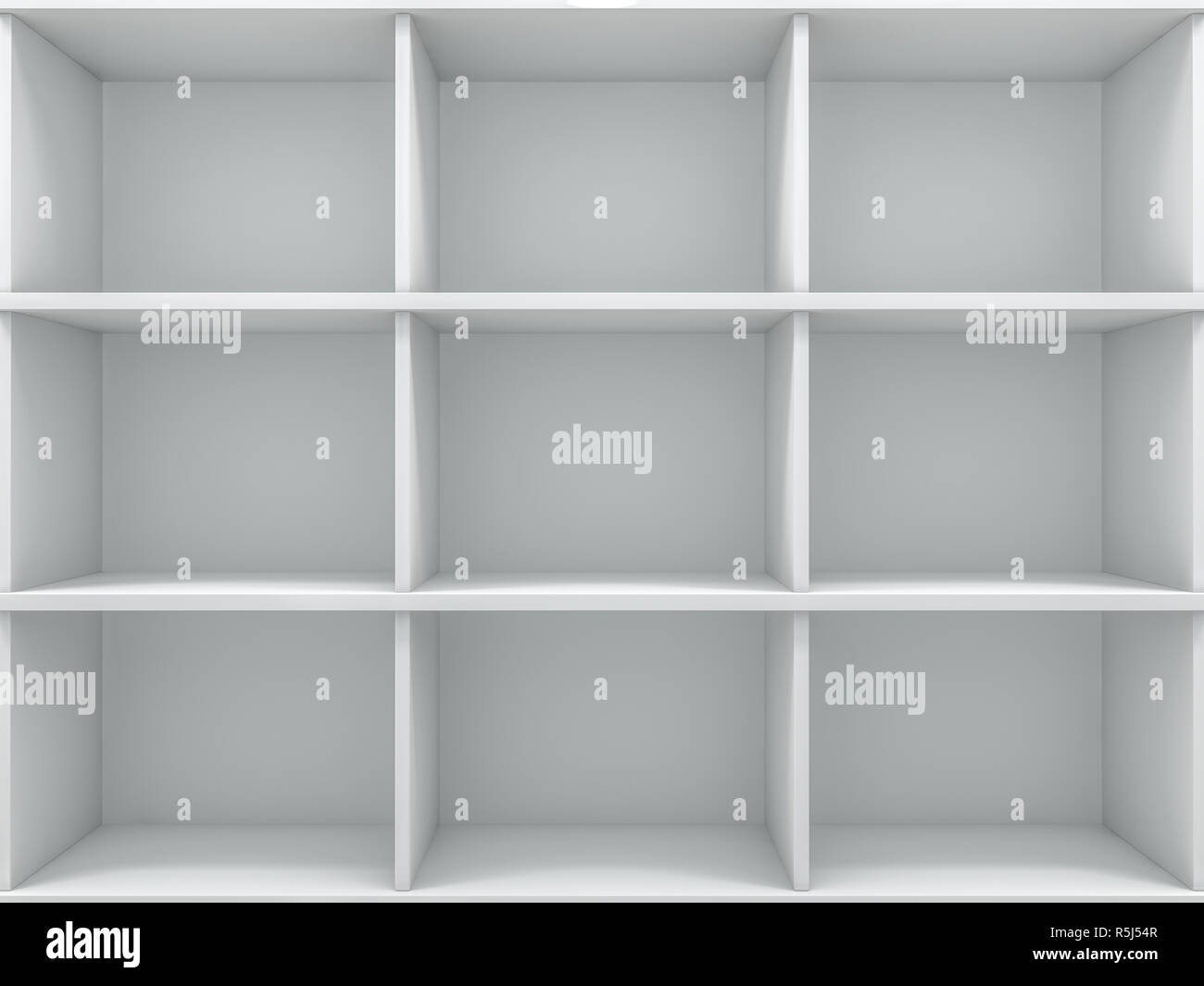 White empty closet. A cupboard with shelves. 3D rendering Stock Photo