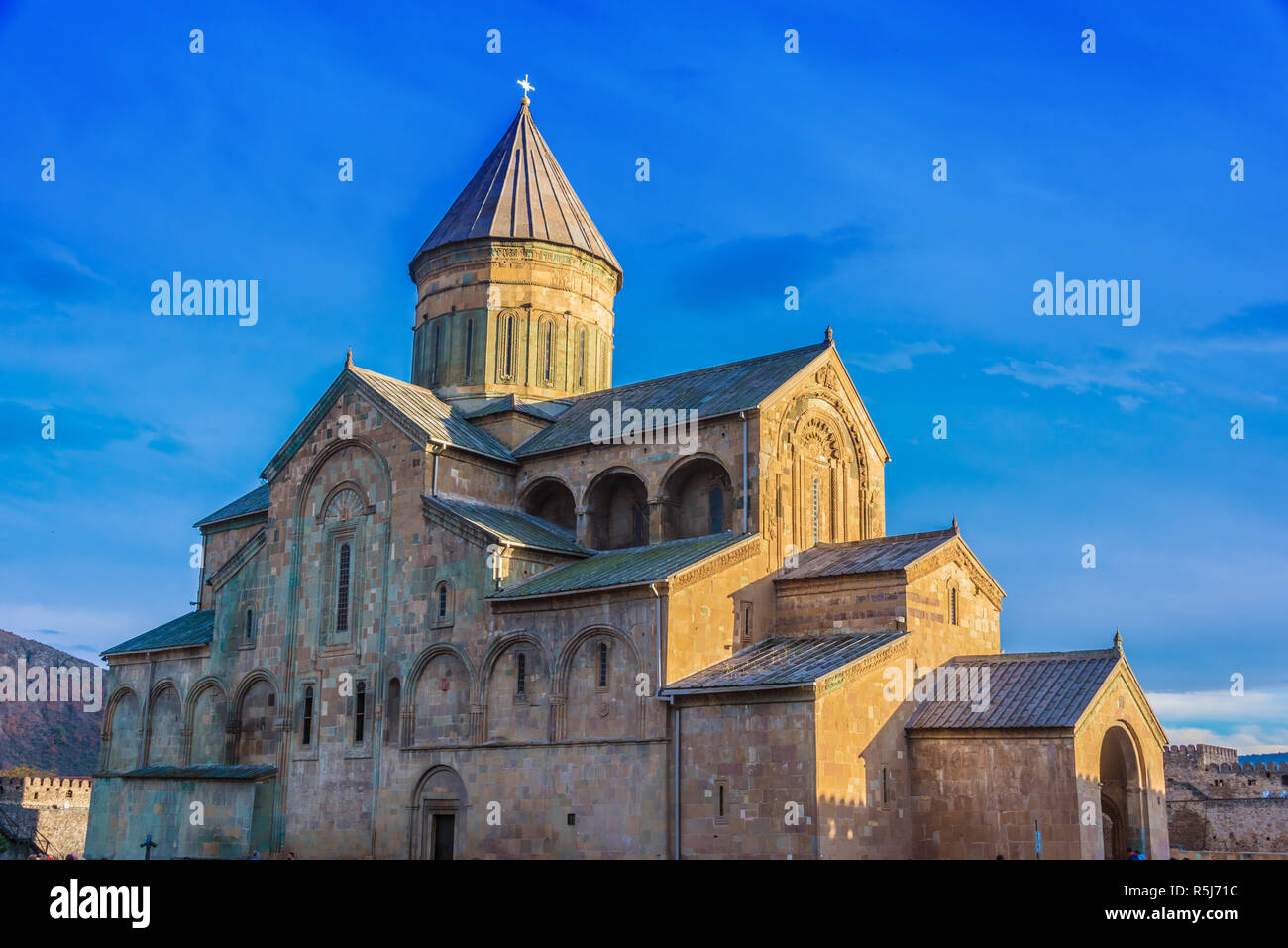 Svetitskhoveli Cathedral in the historic town of Mtskheta, Georgia Stock Photo