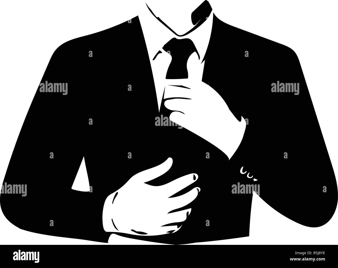 Drawing of elegant young fashion man in tuxedo posing Vector