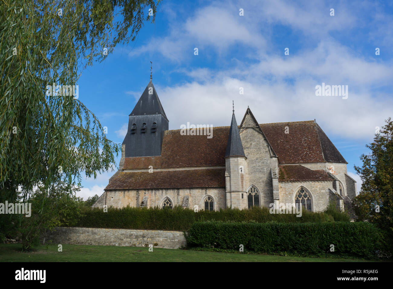 Church in Polisot a small village in Aube Champagne France Stock Photo