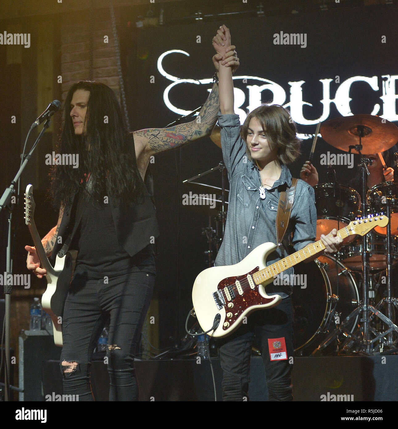 A Very Special Evening performance by Bruce Kulick, along with Todd Kerns, Brent Fitz and Zach Thorne with special guest Jacob Reese Thornton in concert to benefiting the American Diabetes Association at Revolution Live on October 30, 2018 in Fort Lauderdale, Florida.  Featuring: Todd Kerns, Jacob Reese Thornton Where: Fort Lauderdale, Florida, United States When: 31 Oct 2018 Credit: Johnny Louis/WENN.com Stock Photo