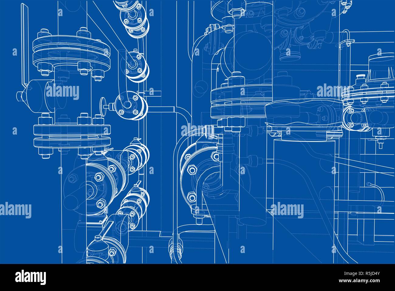 Sketch of industrial equipment Stock Photo - Alamy