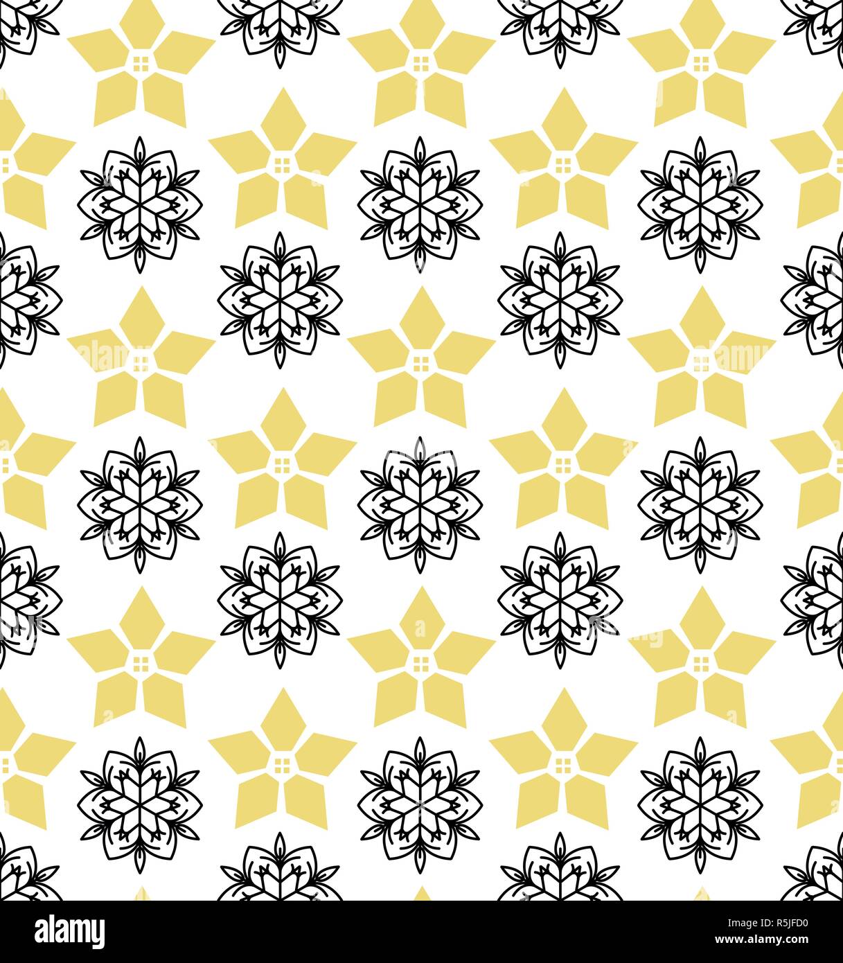 Seamless background with decorative flower. Vector illustration Stock ...