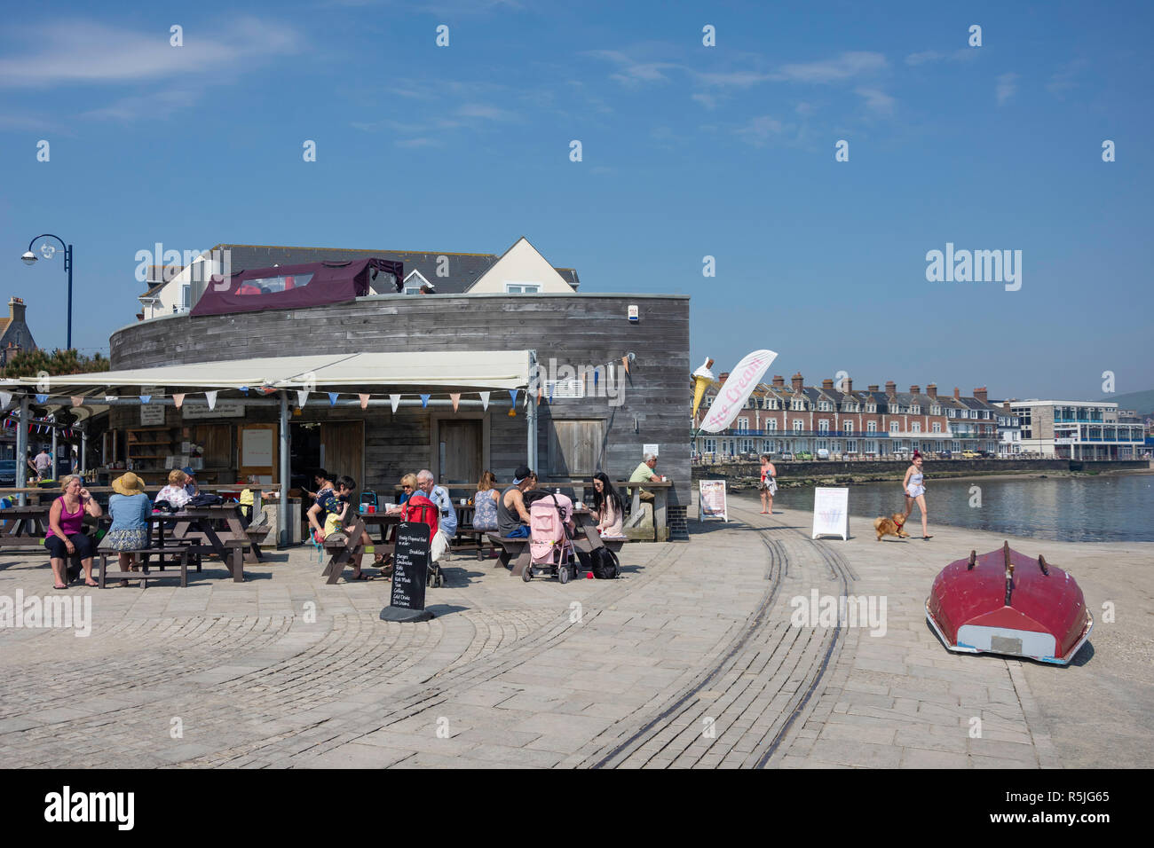Gee Whites Seafood Restaurant, The Parade, Swanage, Isle of Purbeck, Dorset, England, United Kingdom Stock Photo