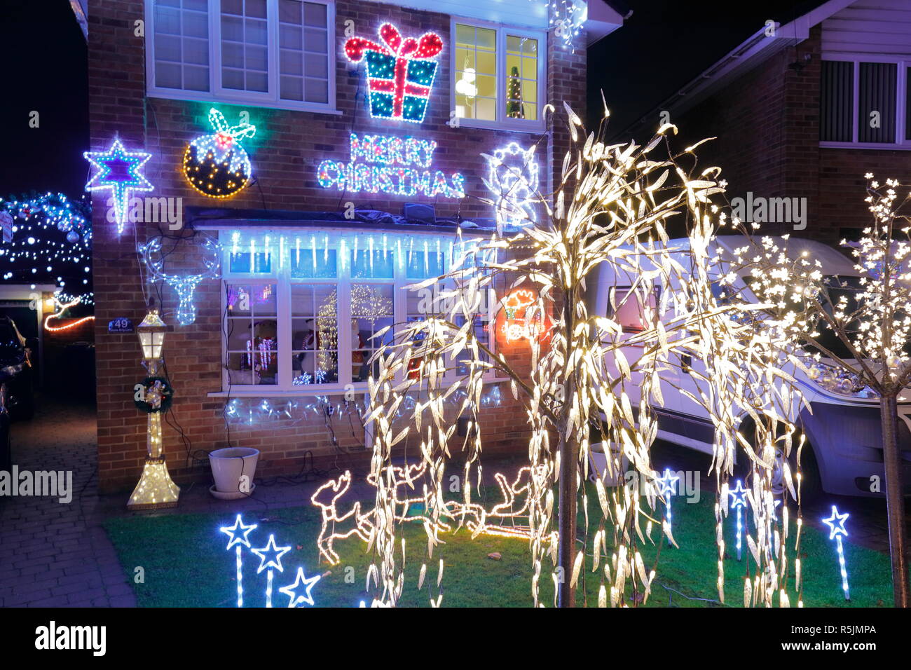 Stone brig lane christmas lights hires stock photography and images