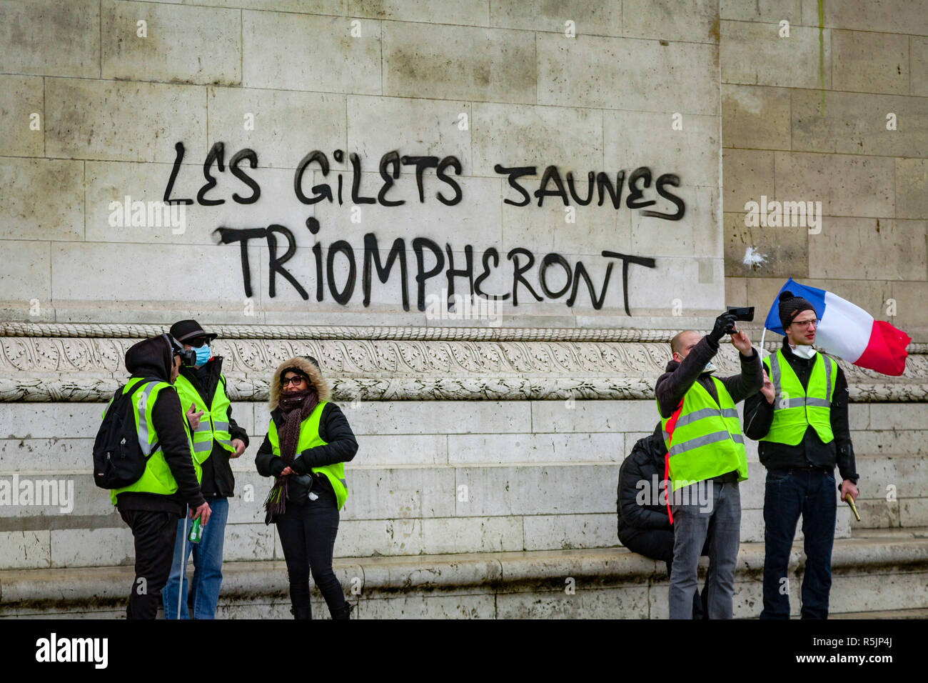 Paris France 1st December 2018 Yellow Vests Will Win