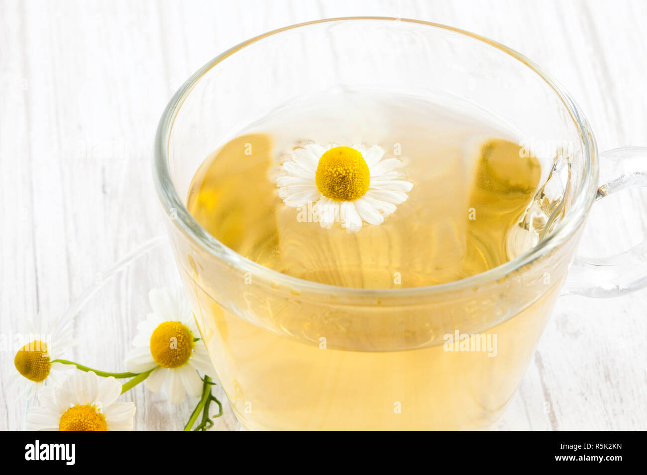 Chamomile (Matricaria chamomilla) infusion Stock Photo Alamy