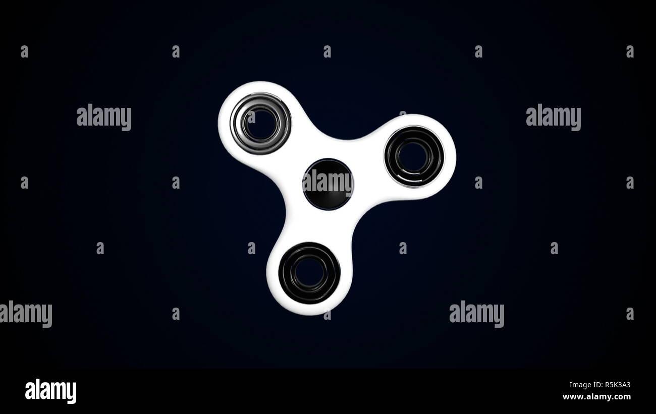 Abstract background with Hand fidget spinner toy. Three-dimensional sign Stock Photo