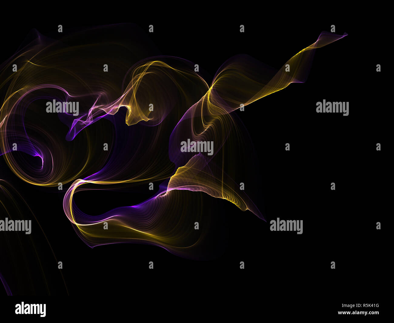 Dark abstract background with a glowing abstract waves Stock Photo - Alamy