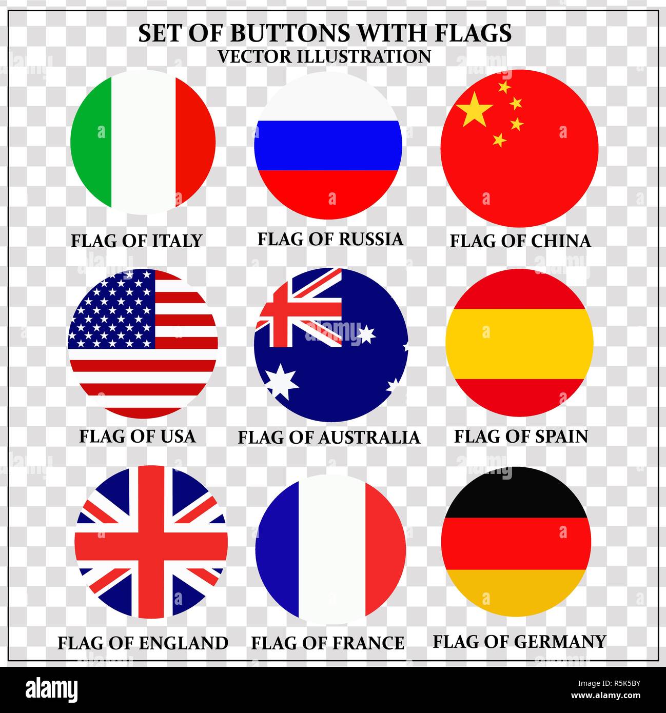 Bright Set Of Banners With Flags Colorful Illustration With Flags