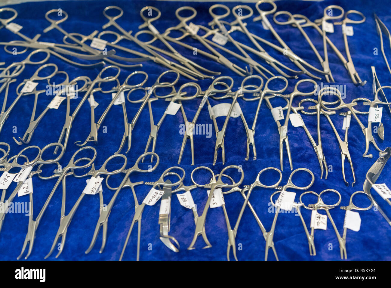 Gynecological instrument. Gynecological scissors Stock Photo Alamy