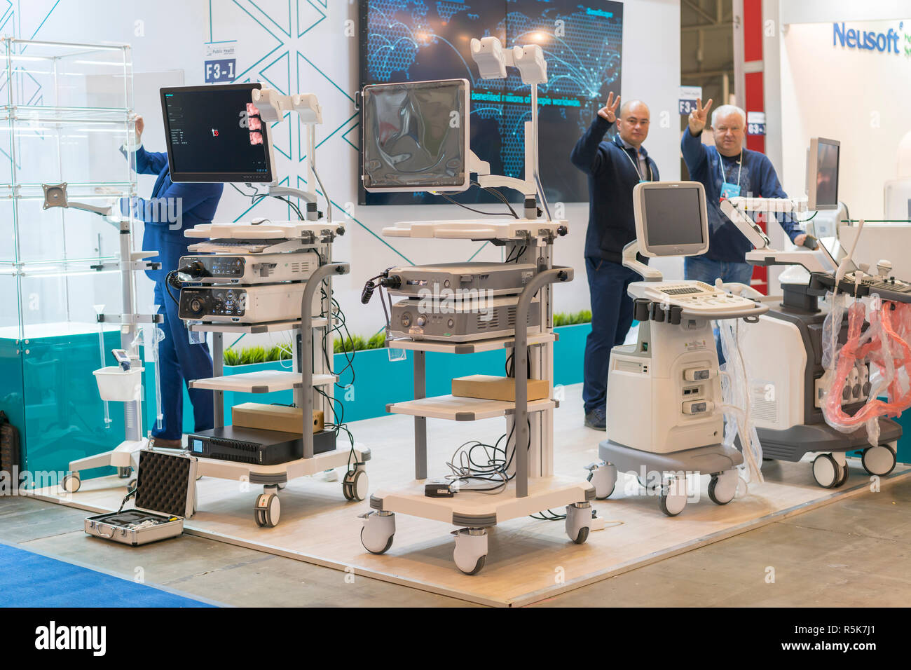 Kiev, Ukraine. October 5 2018. Exhibition of gynecological equipment