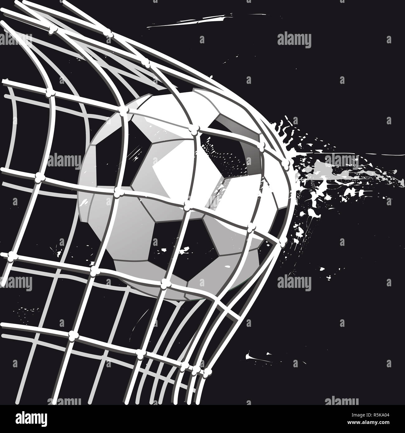soccer goal,shot on goal,illustration Stock Photo Alamy