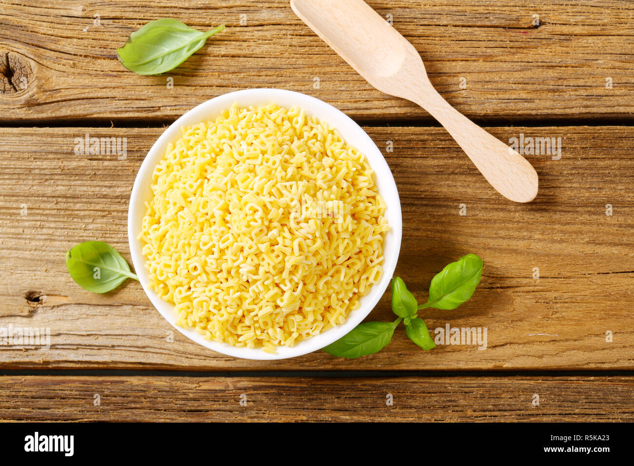 Dried Alphabet Pasta Stock Photo Alamy