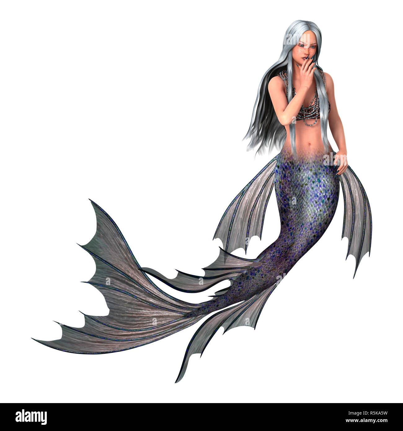 3d Rendering Fairy Tail Mermaid On White Stock Photo 227233157