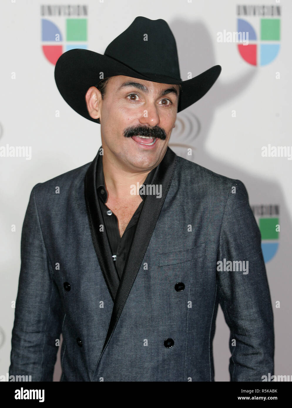El Chapo de Sinaloa arrives for the 2009 Premio Lo Nuestro award show at the BankUnited Center in Coral Gables, Florida  on March  26, 2009. Stock Photo