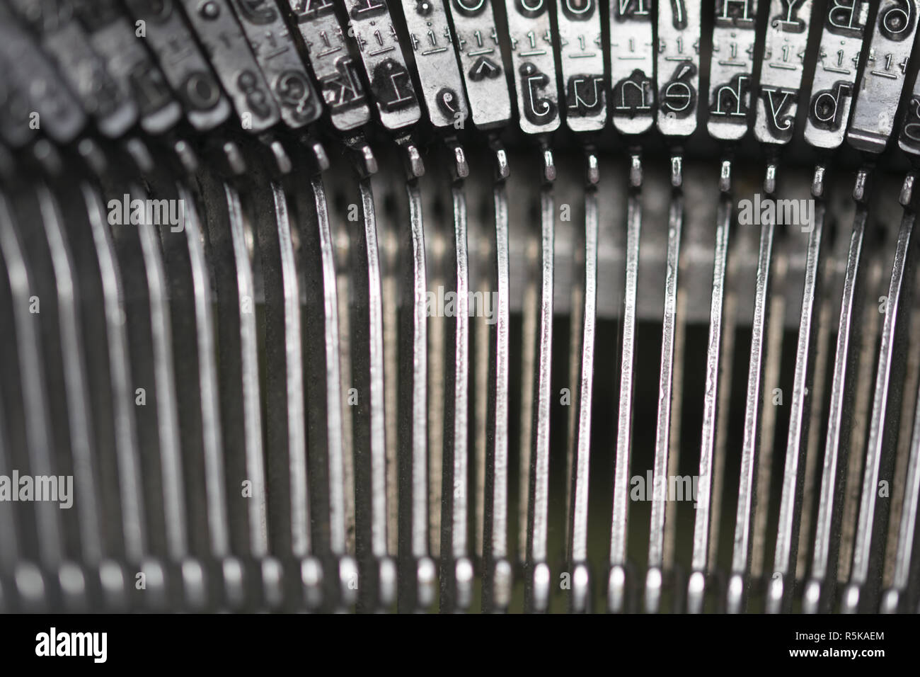 detail of mechanical part of a typewriter Stock Photo Alamy