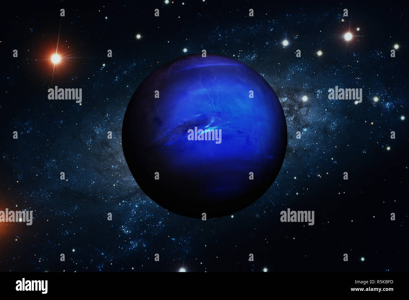 Solar System Neptune. It is the eighth and farthest from the Sun Stock Photo Alamy