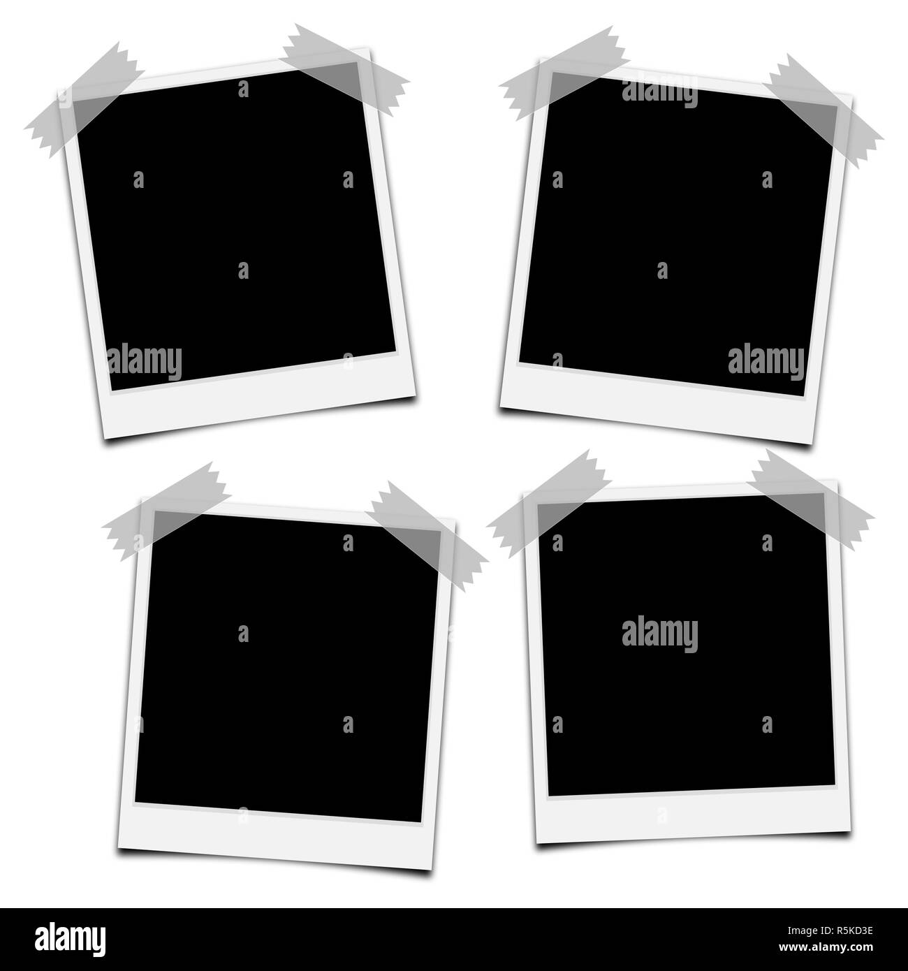 Instant Photo frames with sticky tape illustration Stock Photo Alamy