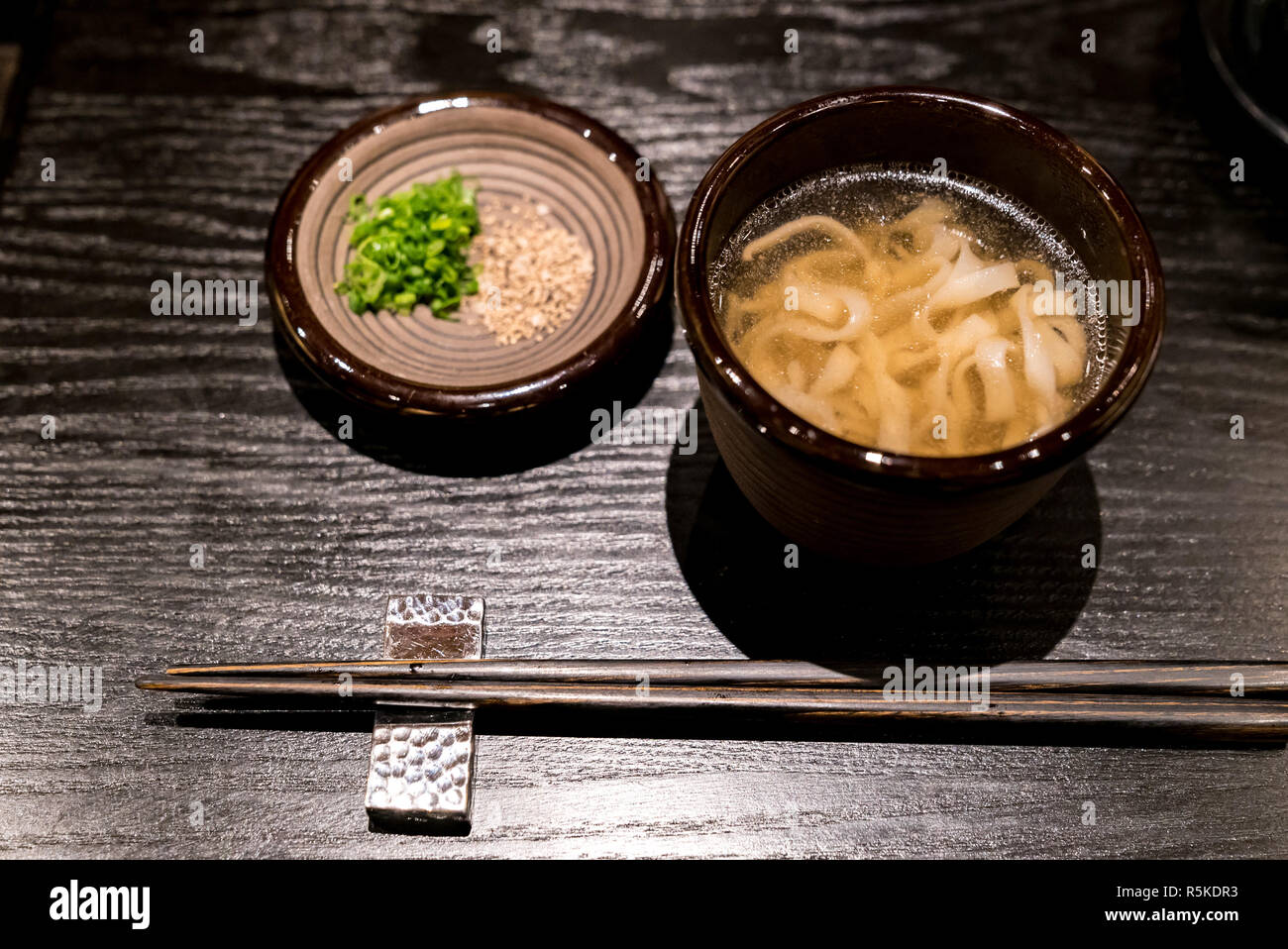 Kishimen udon noodles Stock Photo