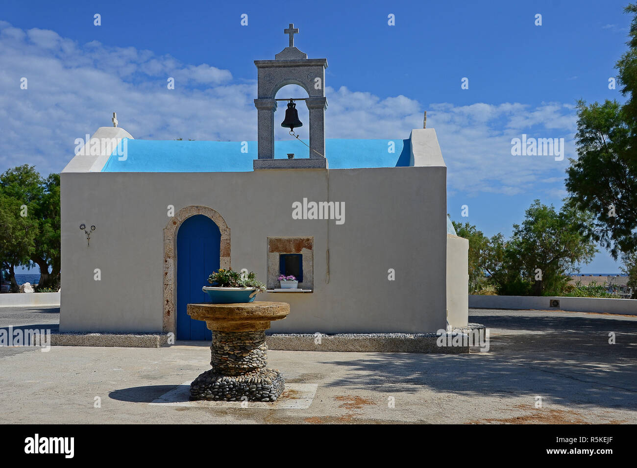 chapel on crete Stock Photo