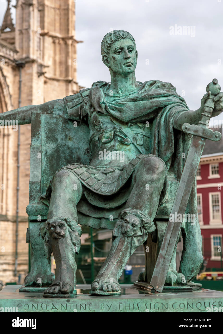 Constantine The Great bronze statue in York, UK Stock Photo Alamy