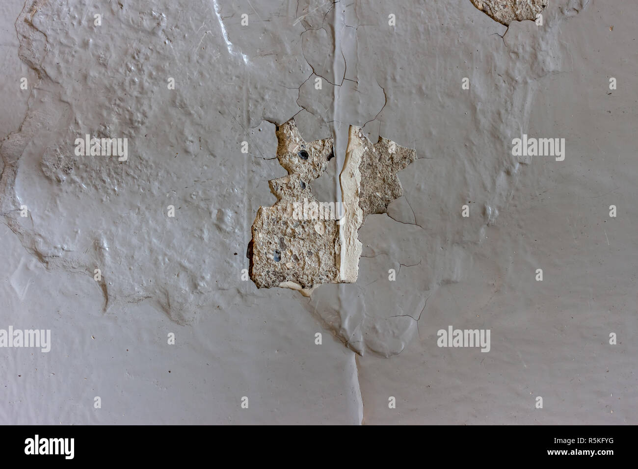 bad quality painted cracked concrete floor Stock Photo Alamy