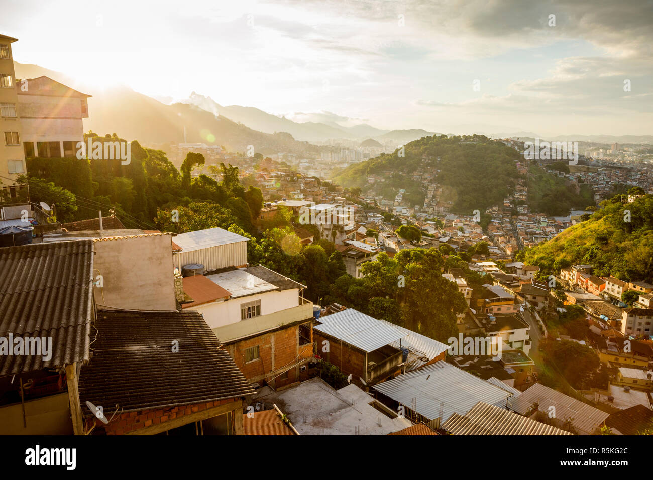 Morro da Coroa favela in Santa Teresa district of Rio de Janeiro, Brazil Stock Photo