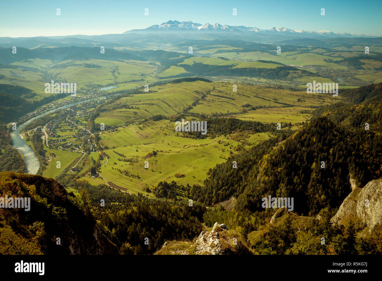 Amazing view on Tatra mountains from Pieniny, Poland Stock Photo