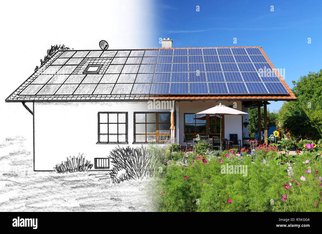house construction,planning and implementation Stock Photo