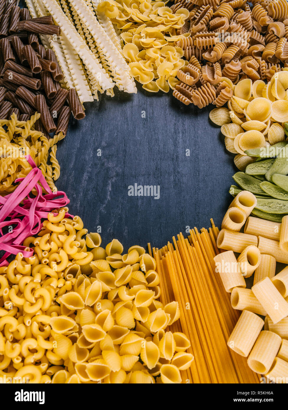 Pasta collection frame Stock Photo Alamy