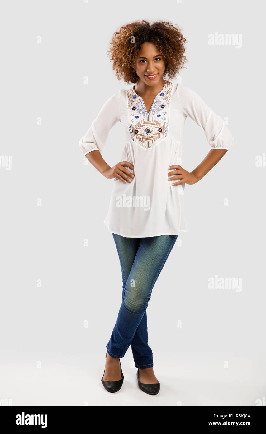 Beautiful African American woman Stock Photo - Alamy