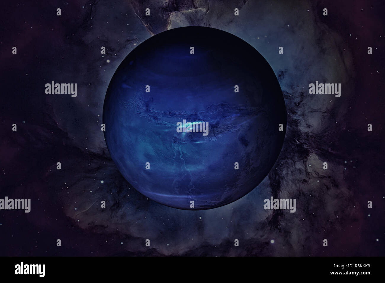 Solar System Neptune. It is the eighth and farthest from the Sun Stock Photo Alamy