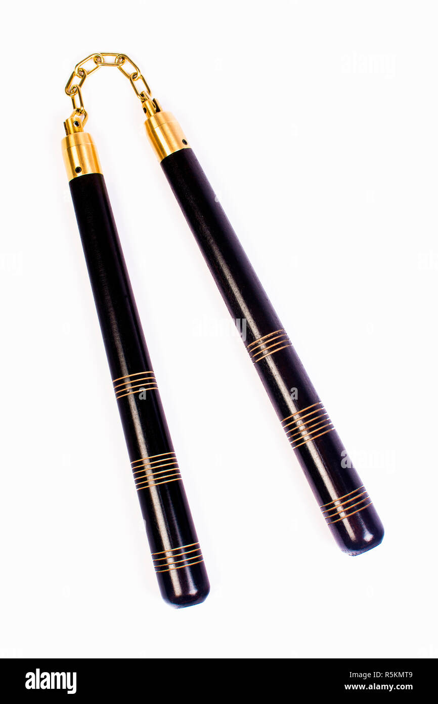 Numchuck Nunchaku martial art weapon hi-res stock photography and images - Alamy