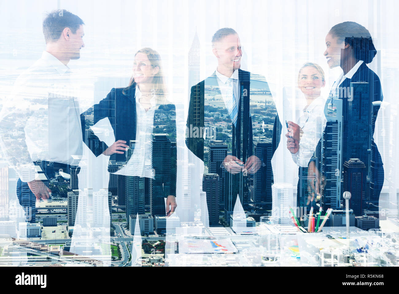 Businesspeople Having Conversation Stock Photo