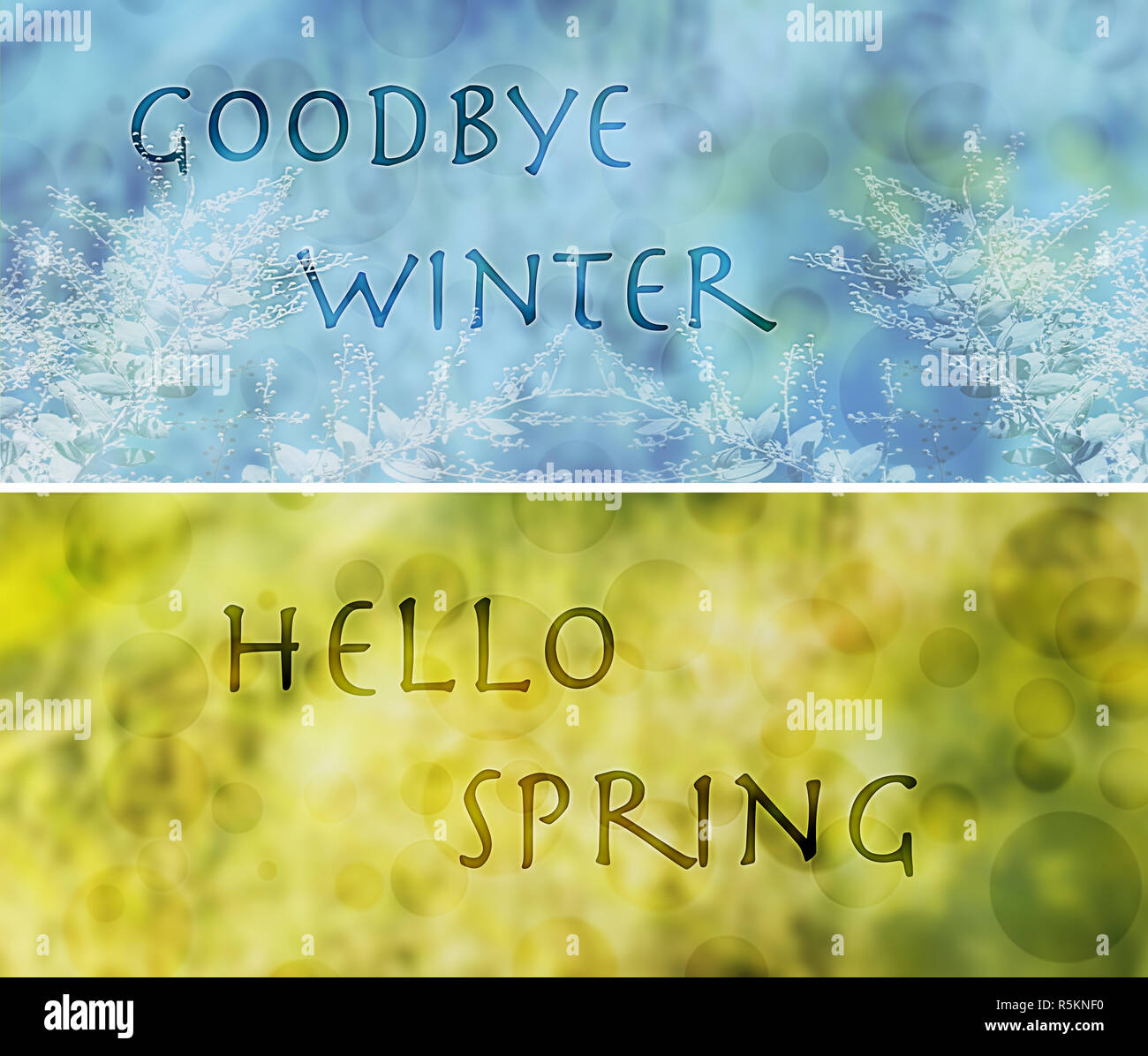 Winter spring background with text Stock Photo - Alamy