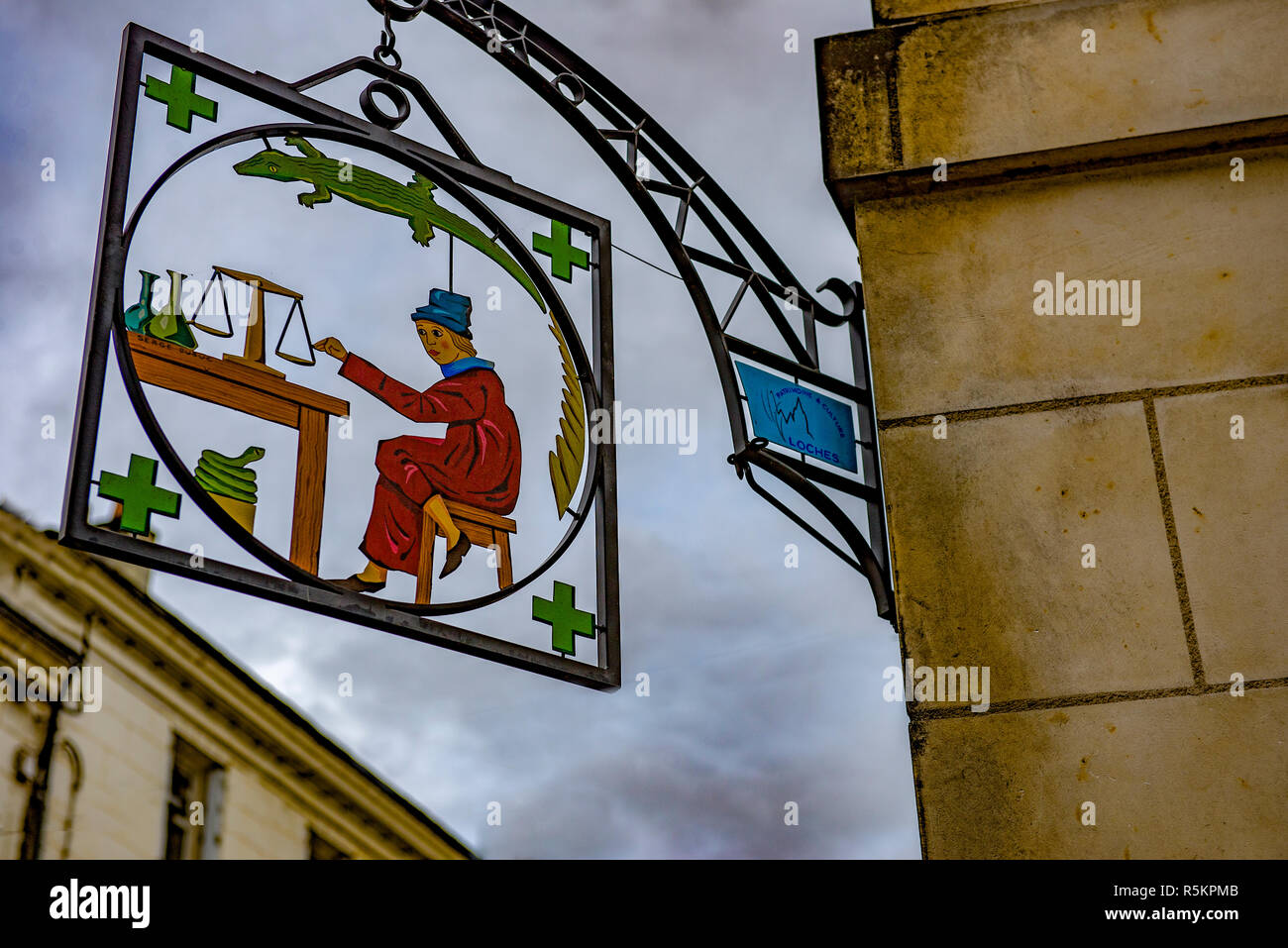 French Pharmacy Green Cross High Resolution Stock Photography And 