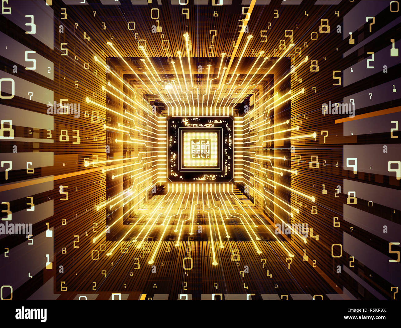 Unfolding of Computer CPU Stock Photo - Alamy
