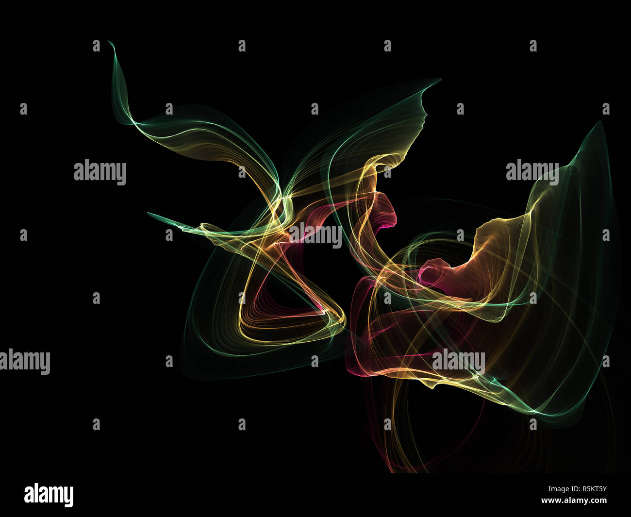 Dark abstract background with a glowing abstract waves Stock Photo - Alamy