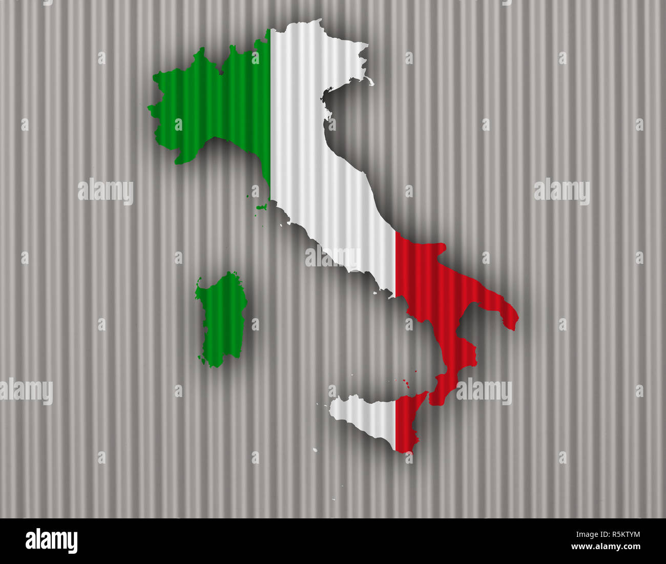 Map of italy with shadows hi-res stock photography and images - Alamy