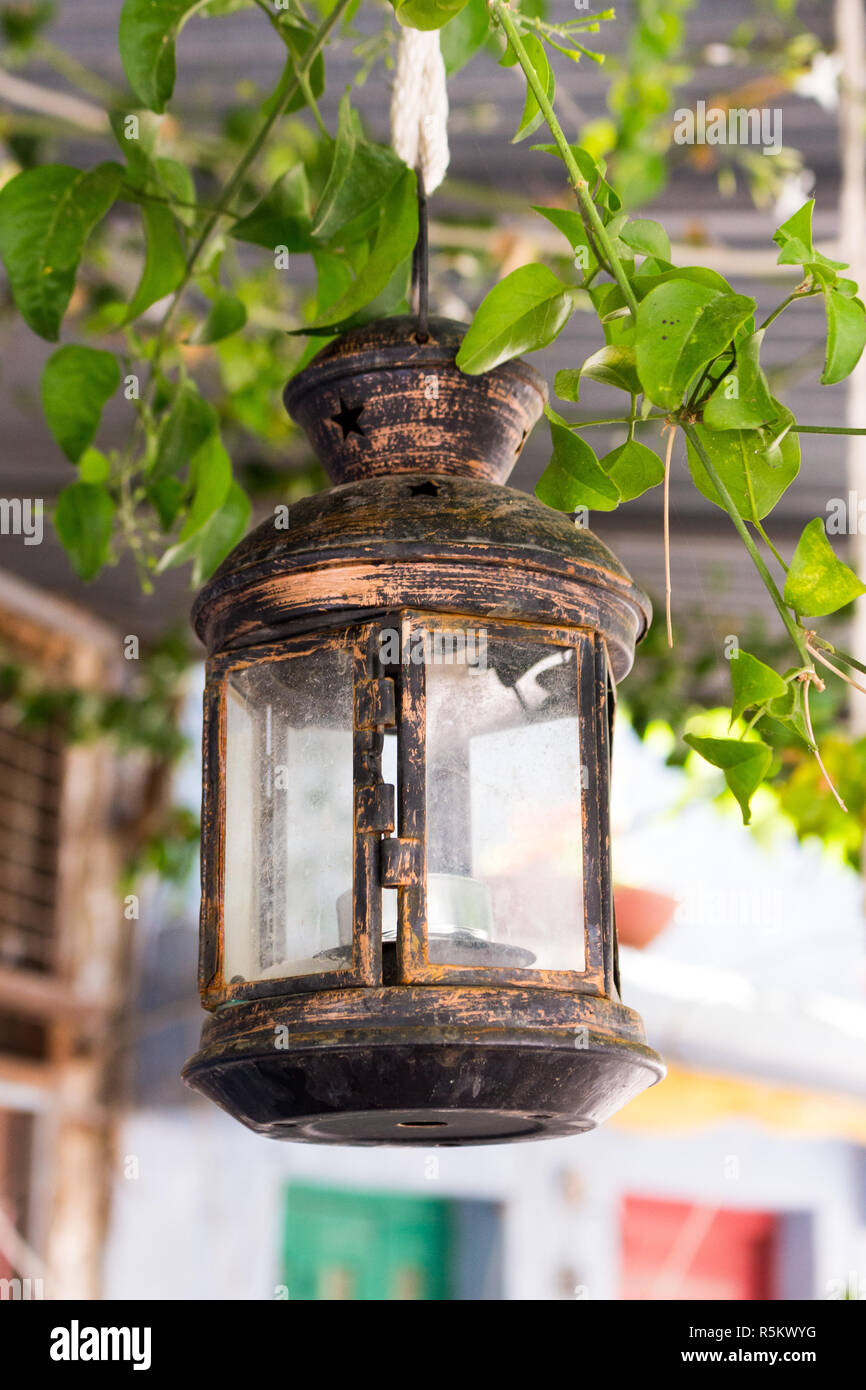 glass metal lantern Stock Photo Alamy