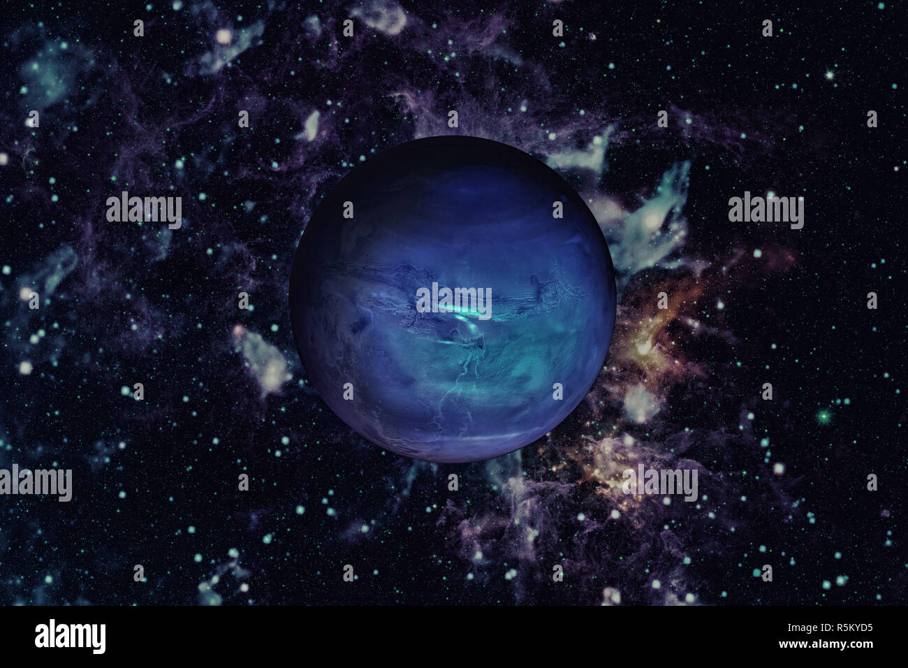 Planet Neptune Outer Space Background Stock Photo Alamy